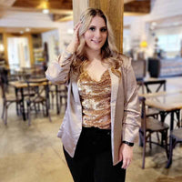 Satin Shawl Blazer Jacket