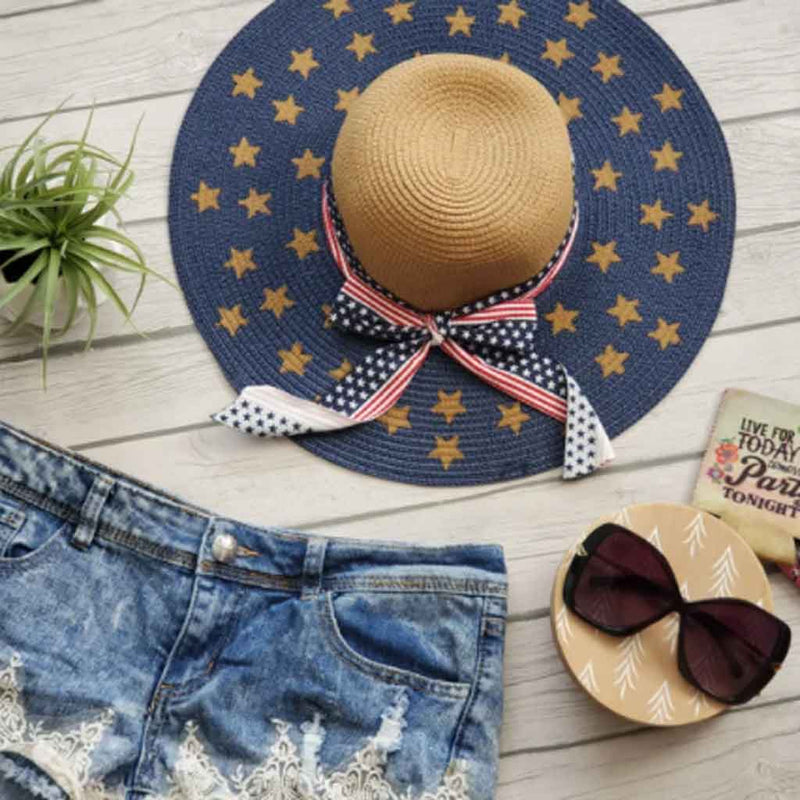 Stars and stripes sun hat.