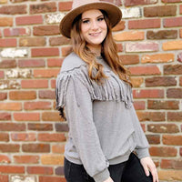 Olive Tassel Style Top