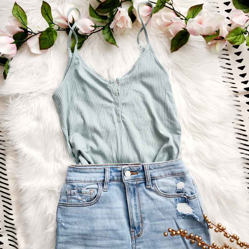 Half Button Cami Top