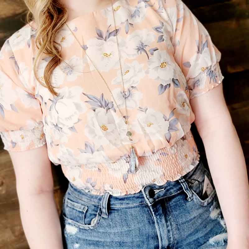 Vintage Floral Crop Top