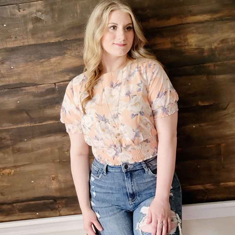 Vintage Floral Crop Top