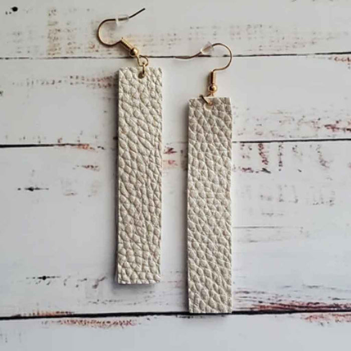 Handmade Long Rectangle Shape Drop Earrings